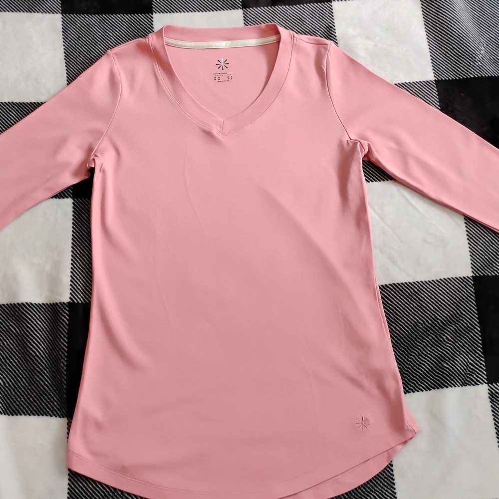 Isaac Mizrahi Soft Pink V-Neck Tunic